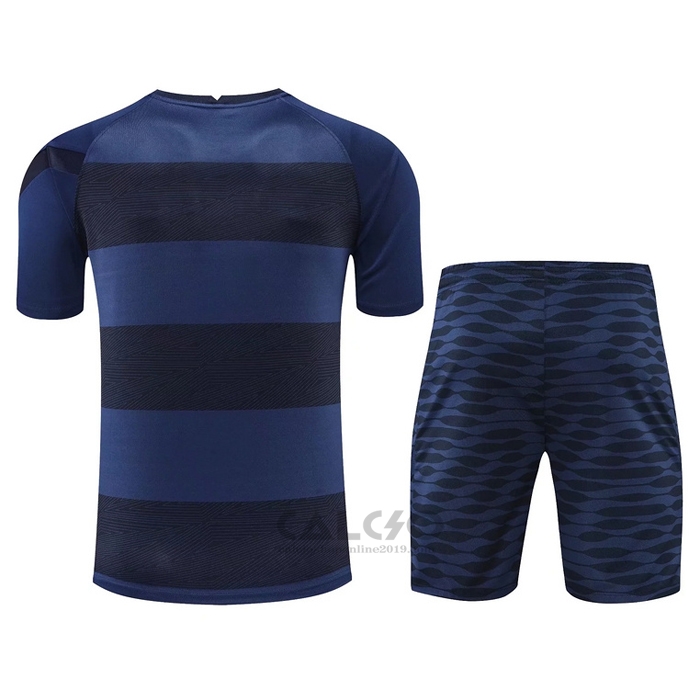 Tuta da Track Chelsea Manica Corta 2022-2023 Blu Scuro - Pantaloncini